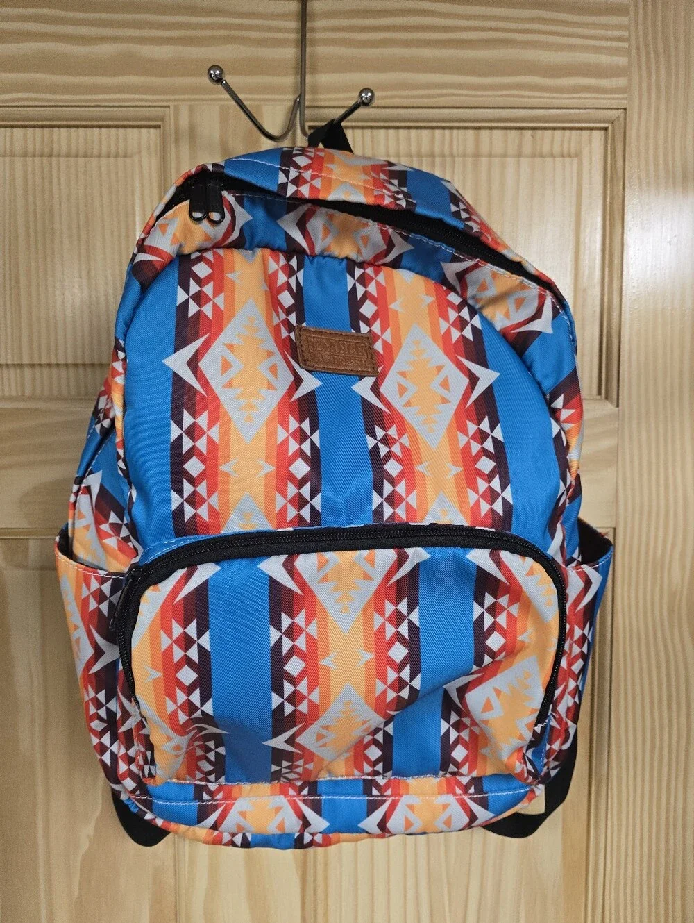 Blue & Orange Aztec Print Backpack